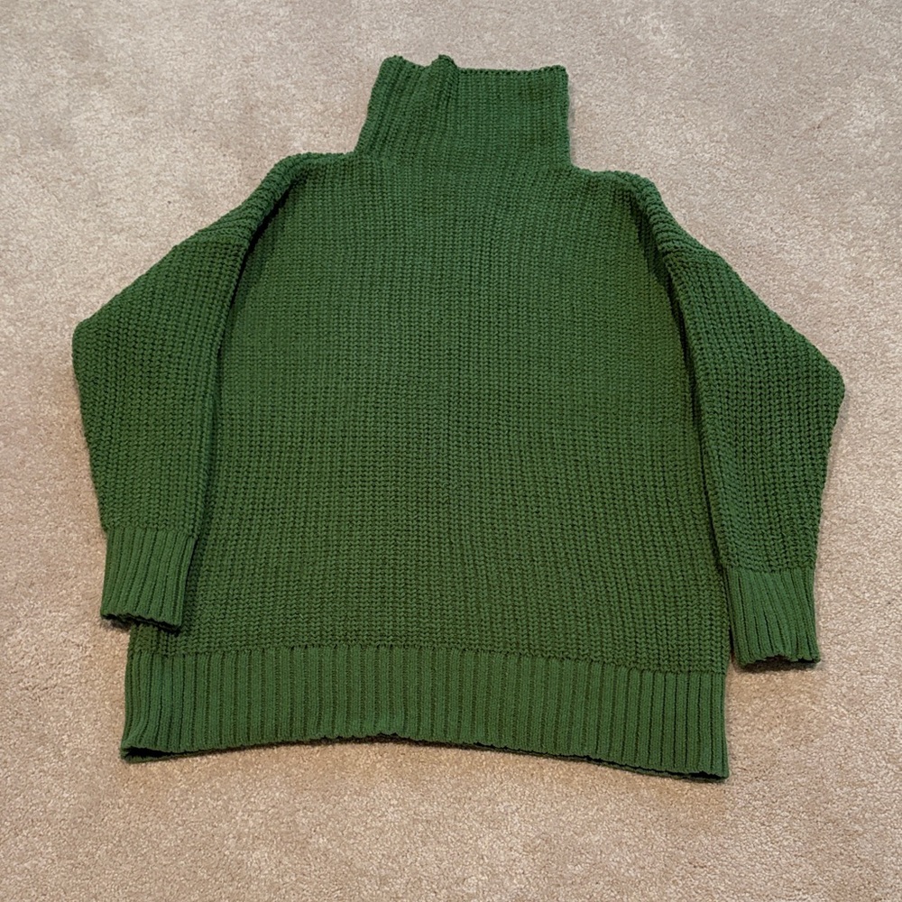 Green Turtleneck Sweater